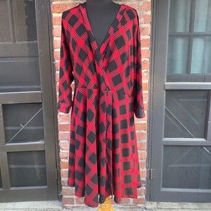 NWT Torrid Red/Black Plaid Dress 3X